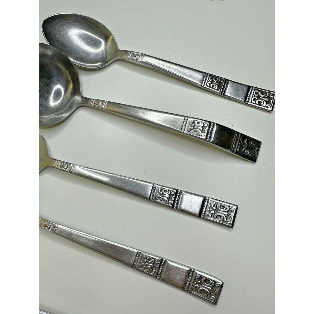 Vtg Towle Supreme Cutlery Stainless Flatware Japan pattern‎  MCM 6 PC
